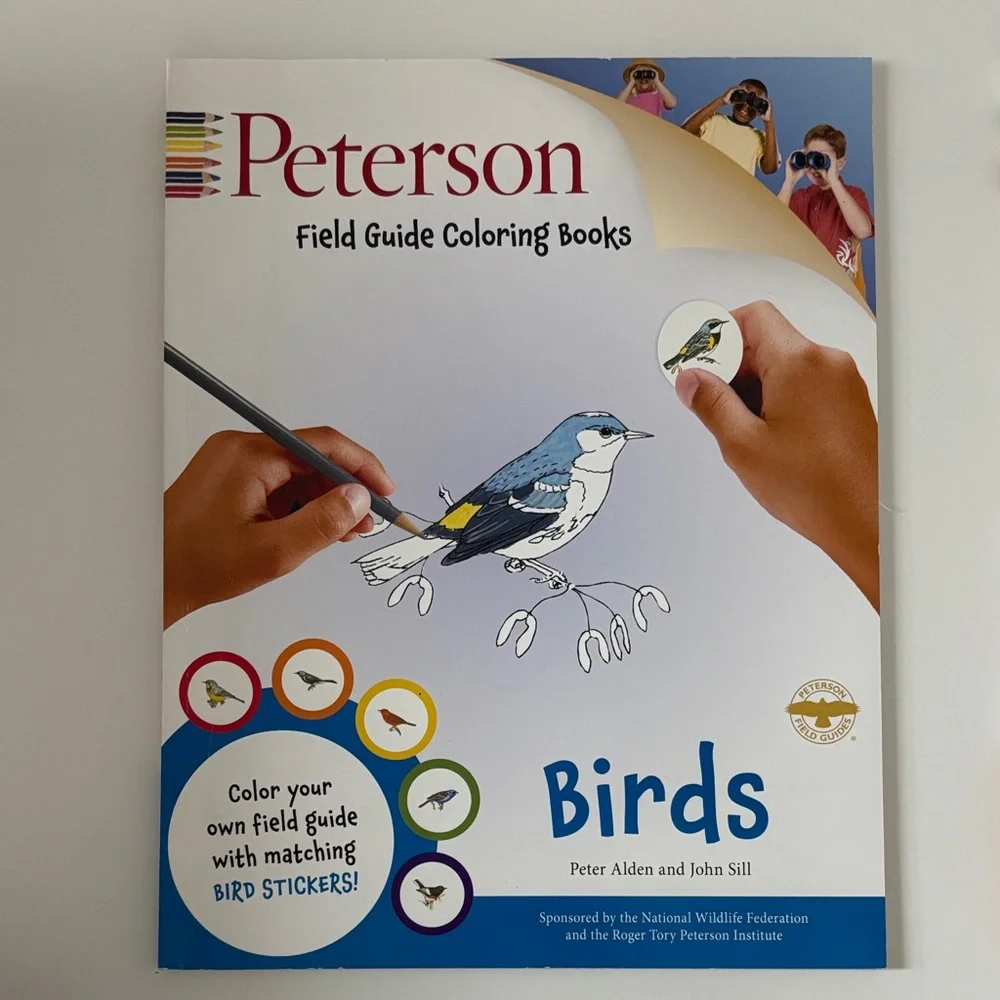 2 NEW Peterson Field Guide Coloring Books - Birds & Butterflies with stickers🦋